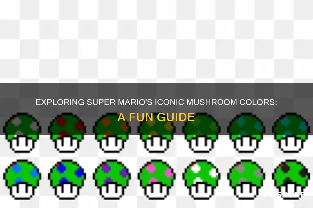 what color are the mushrooms in super mario