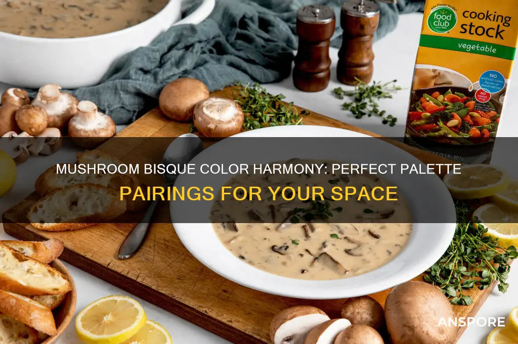 what color goes with mushroom bisque