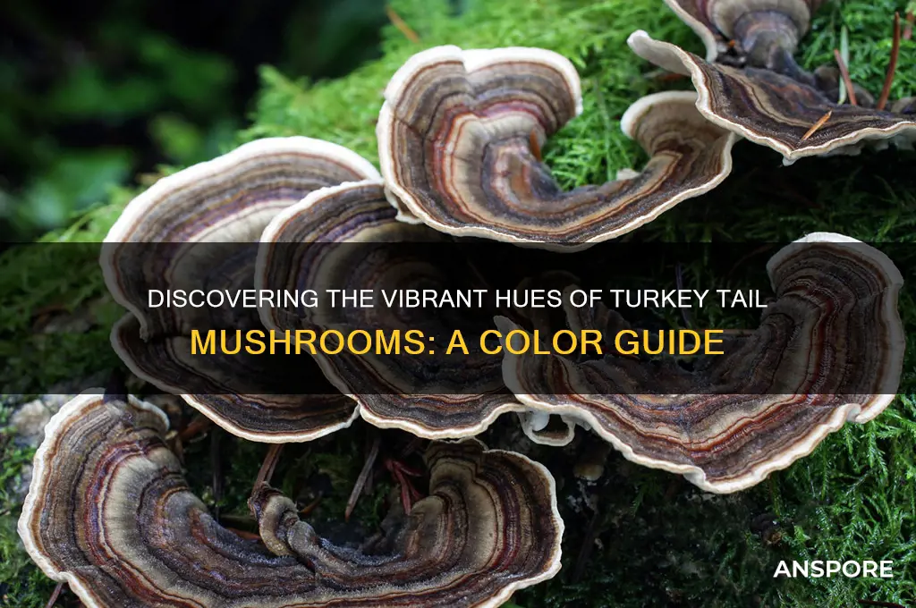 what color is turkey tail mushroom