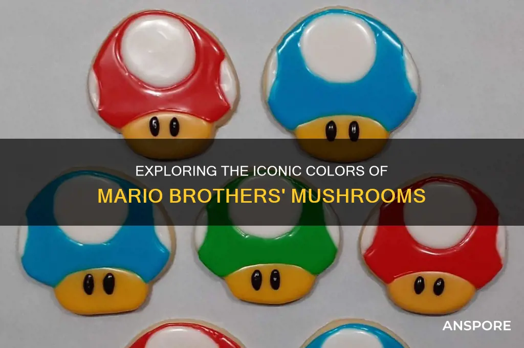 what color mushrooms on mario brothers