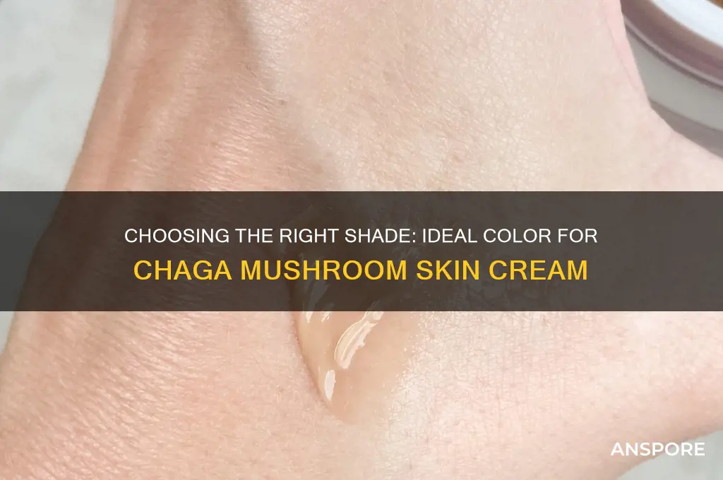 what color should chaga mushroom skin cream be