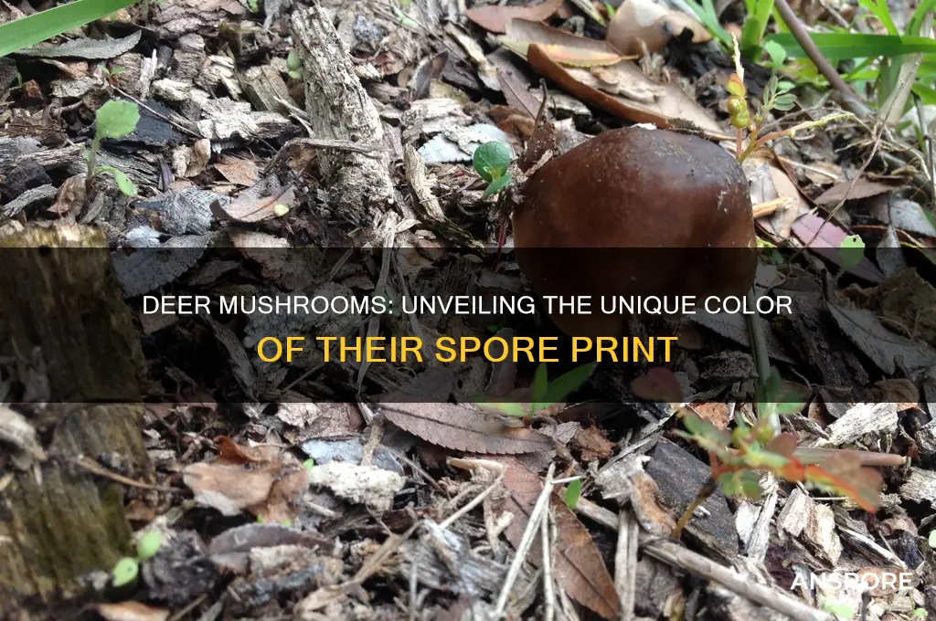 what color spore print do deer mushrooms have