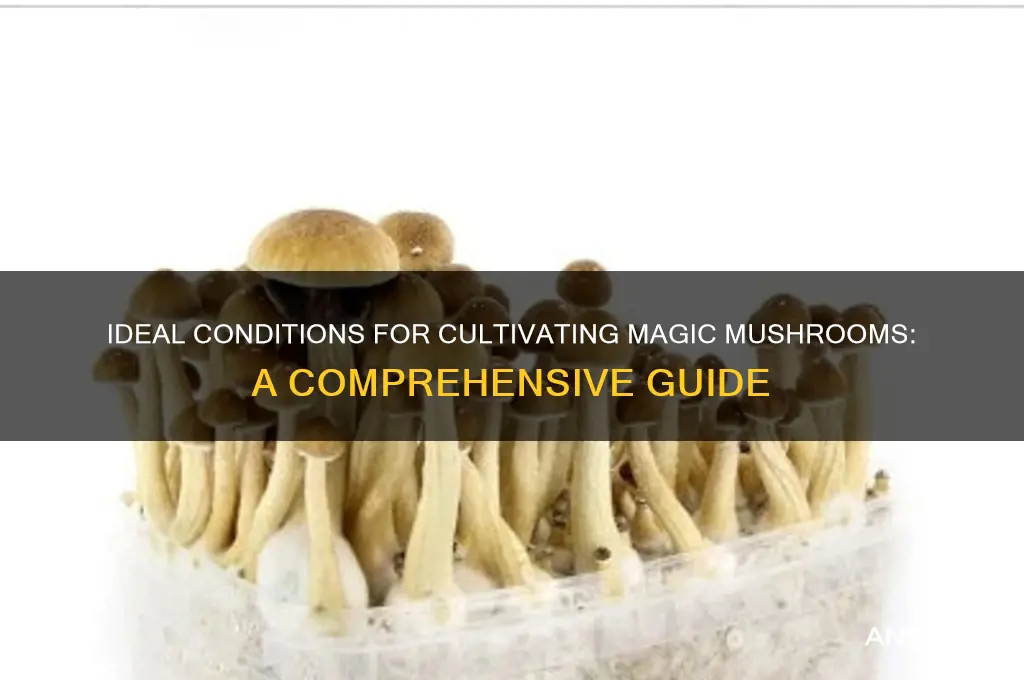 what conditions do magic mushrooms grow in