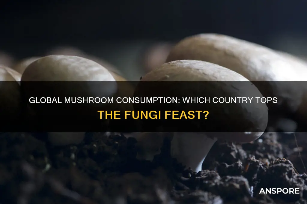 what country eats most mushrooms