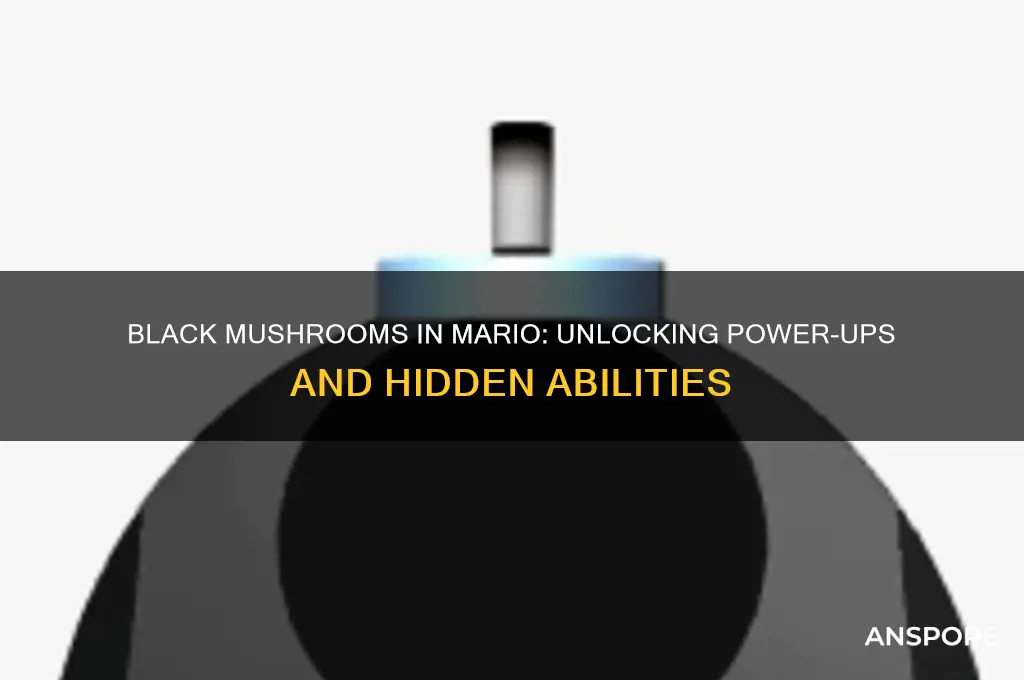 what do black mushrooms do in mario