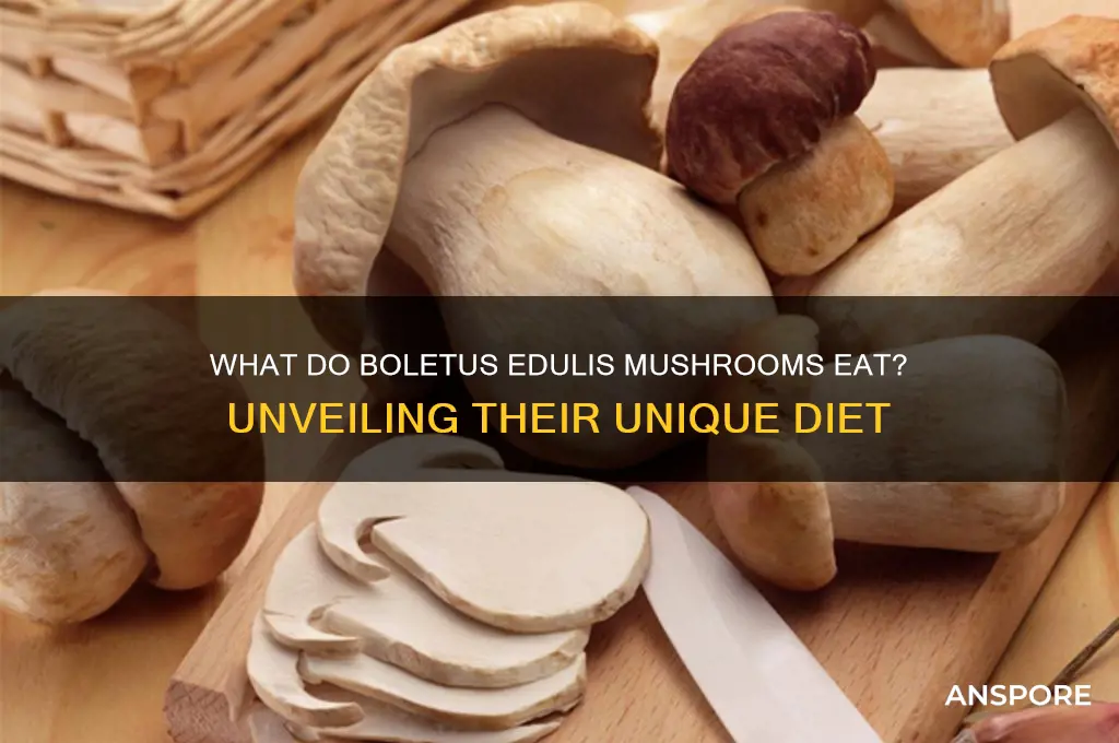 what do boletus edulis mushrooms eat