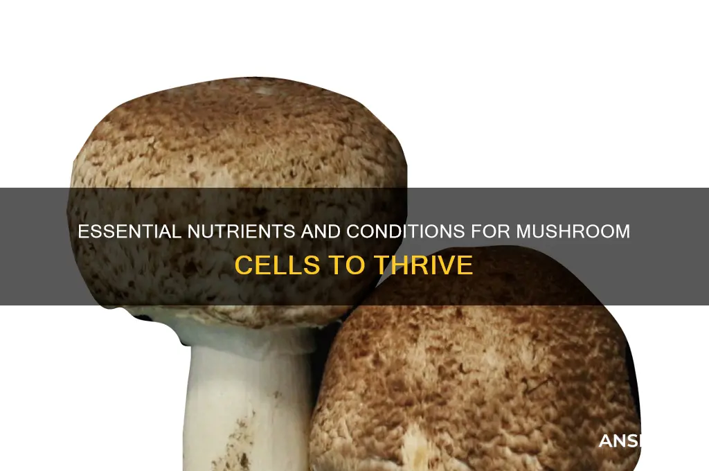 what do cells of mushrooms need to function