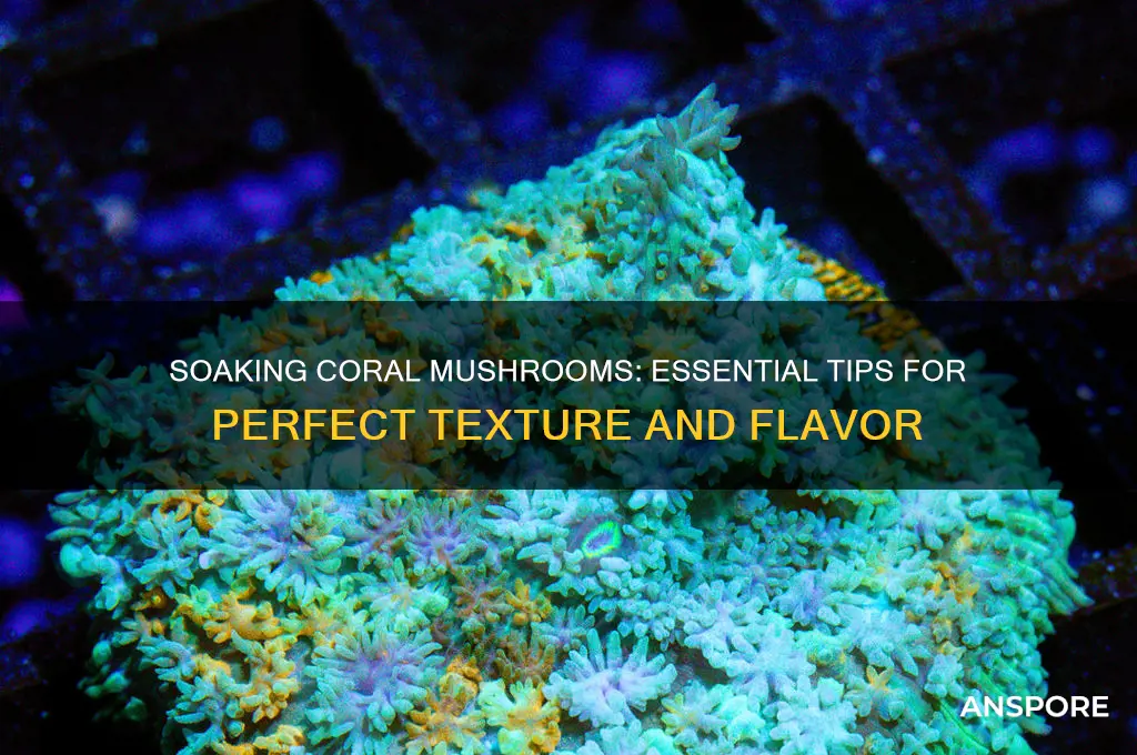 what do i soak my coral mushrooms