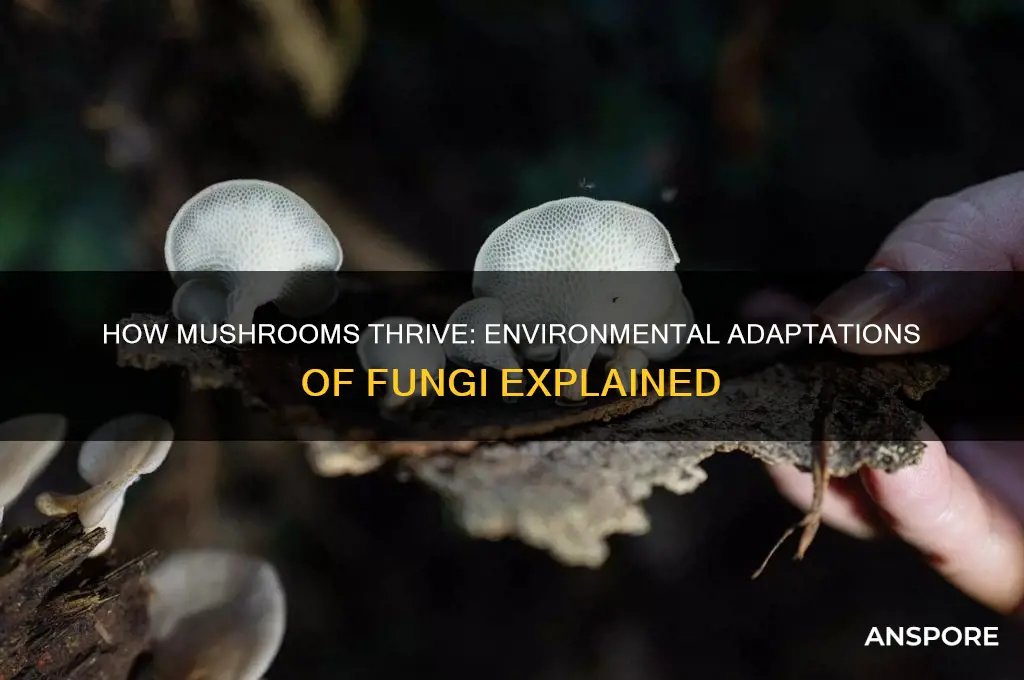 what do mushrooms adapt to their environment