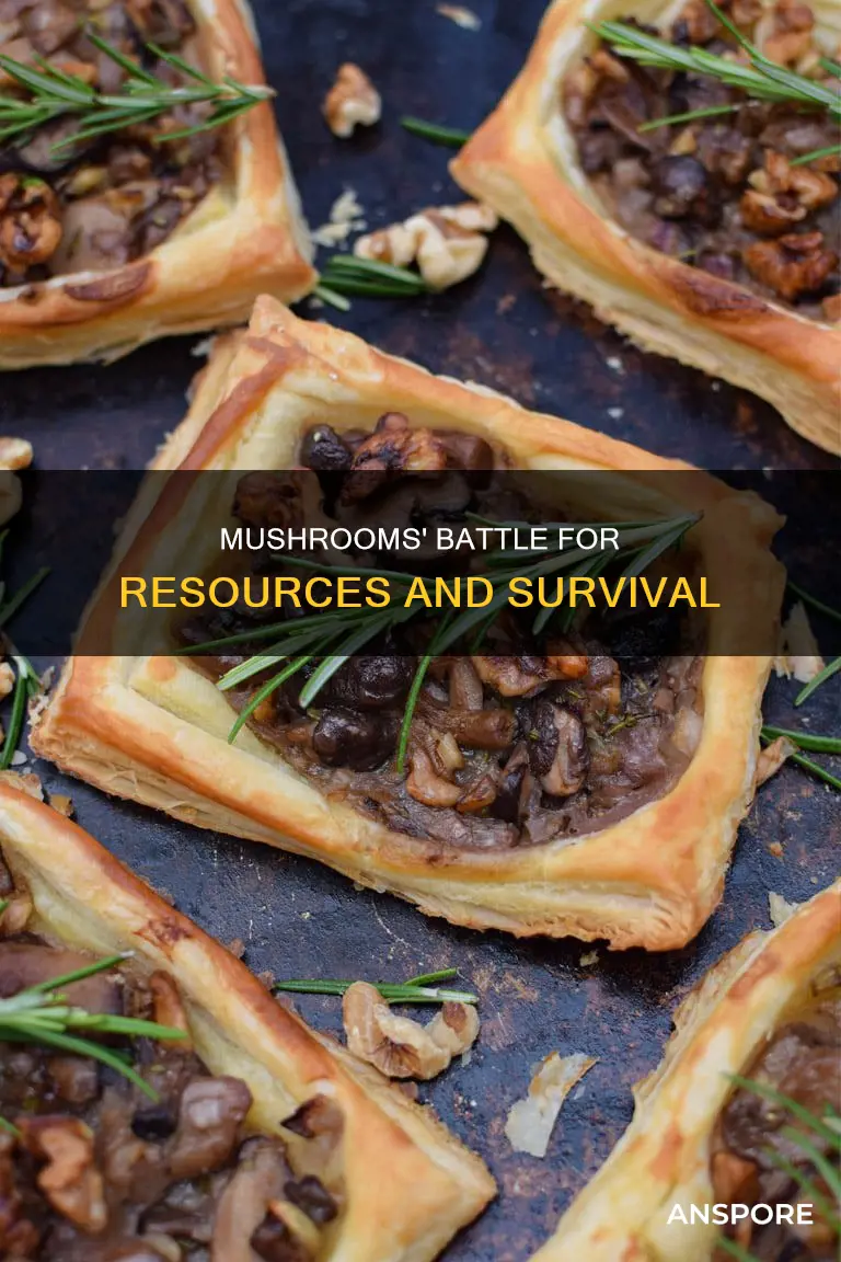 what do mushrooms compete for