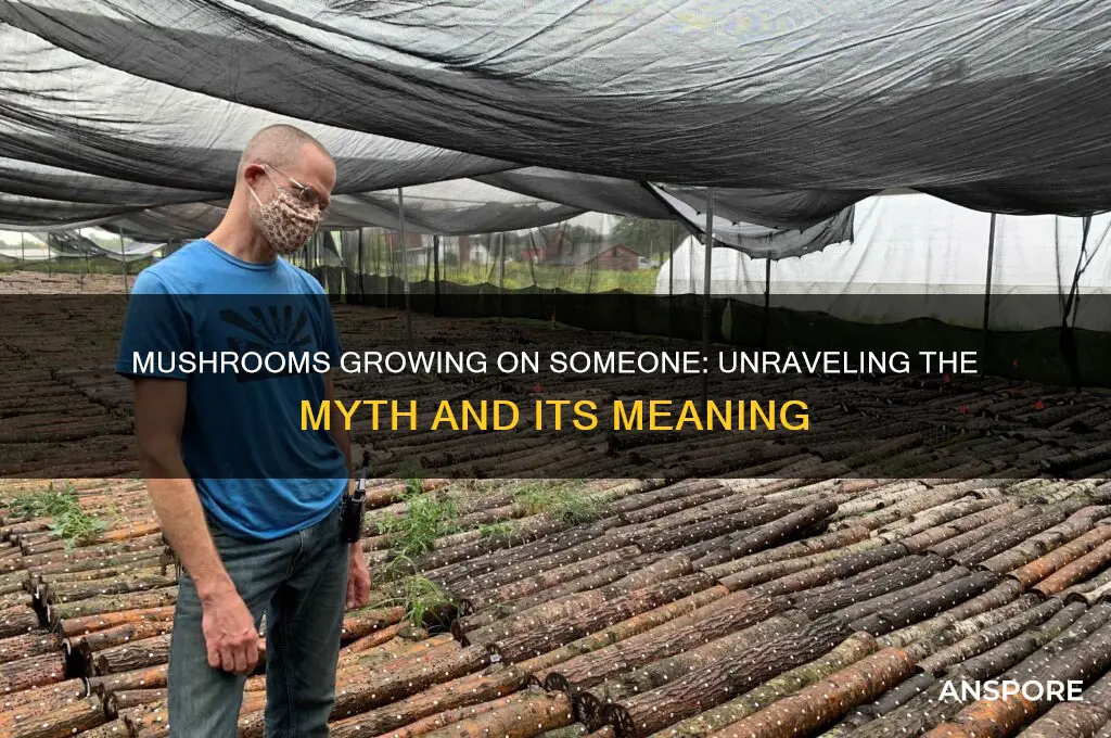 what do mushrooms growing on someone meaning