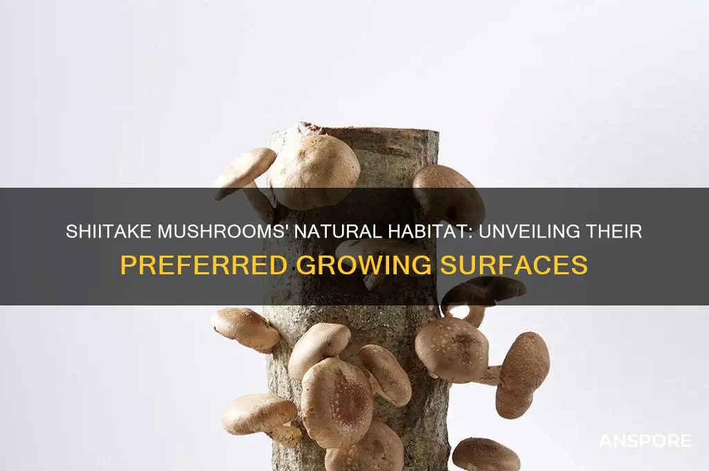 what do shiitake mushrooms grow on