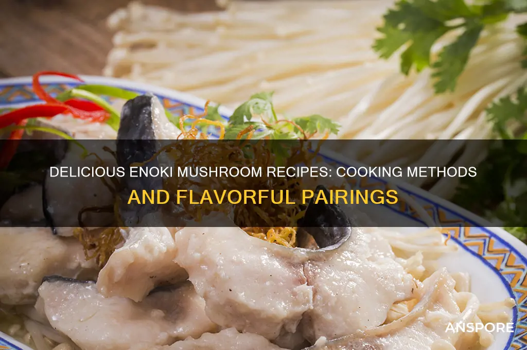 what do you cook enoki mushrooms in