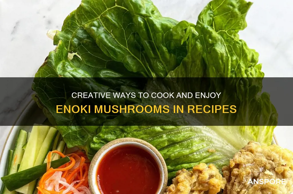 what do you do with enoki mushrooms