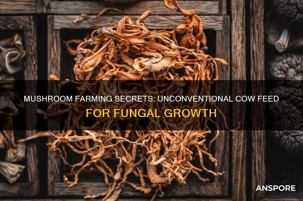 what do you feed cows to produce mushrooms