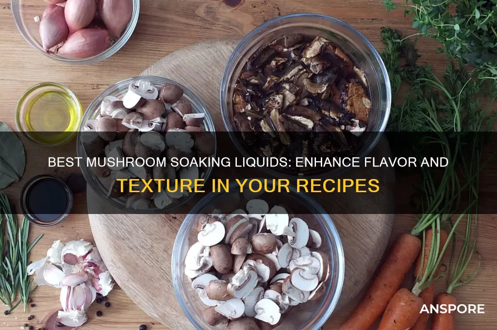 what do you soak mushrooms in