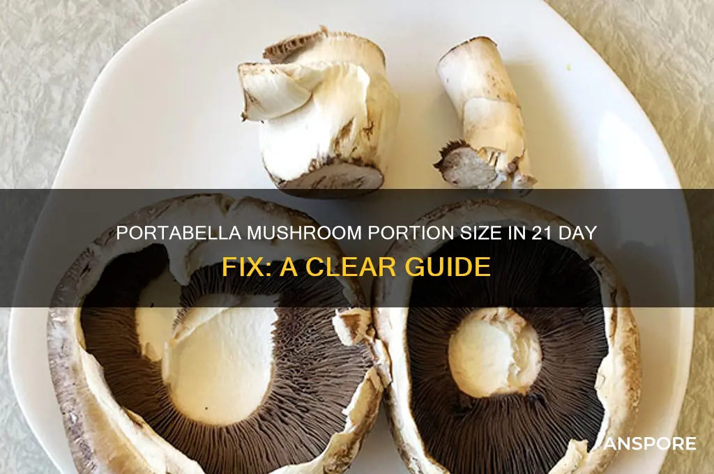 what does 21 day fix consider a portabella mushroom