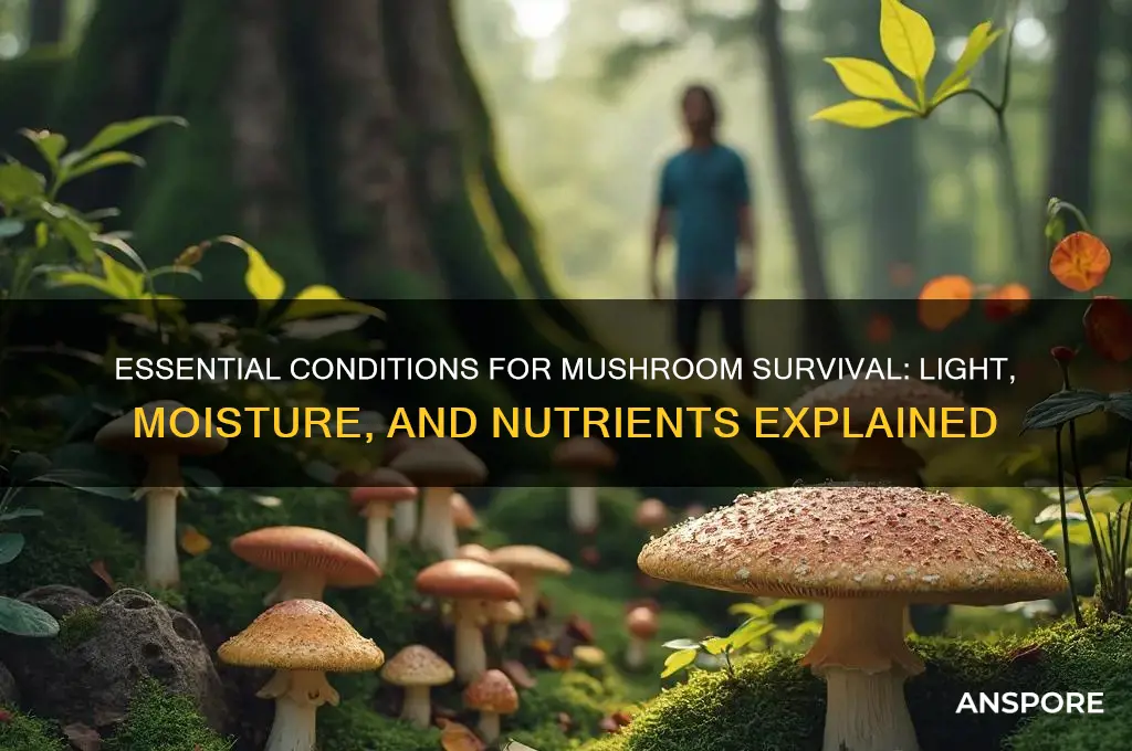 what does a mushroom need to survive