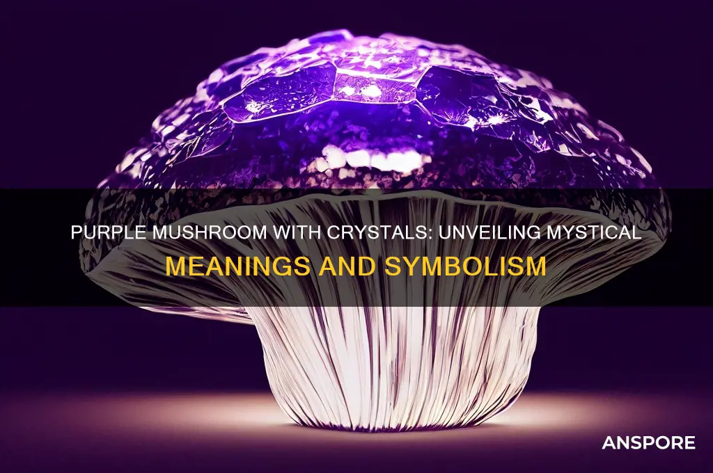 what does a purple mushroom mean with crystals