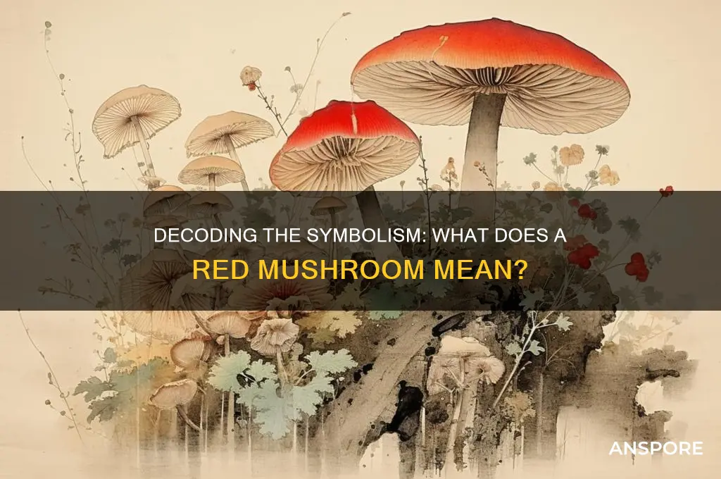 what does a red mushroom mean