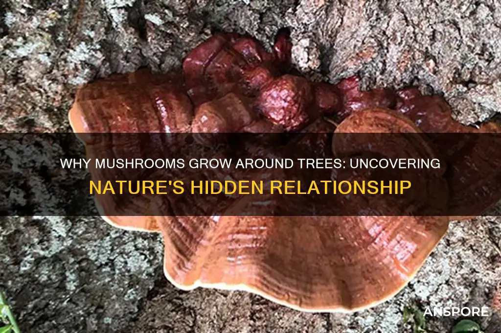 what does it mean when mushroom grow around a tree