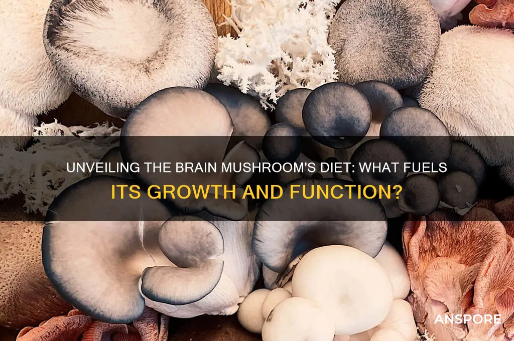 what does the brain mushroom eat
