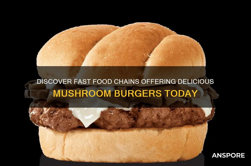 what fast food has a mushroom burger