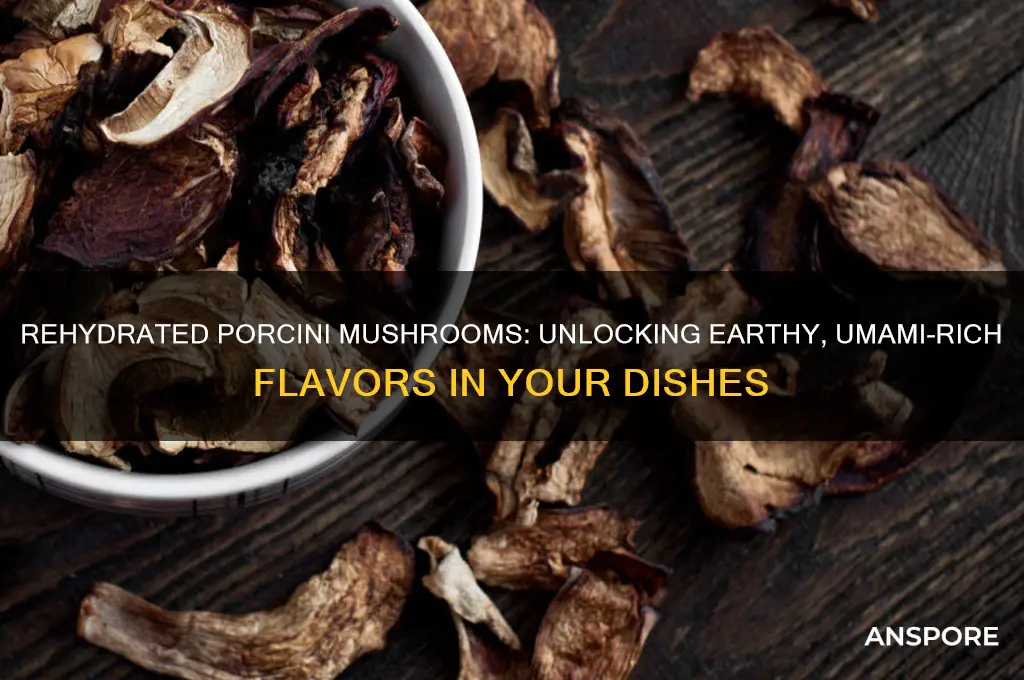 what flavor does rehydrated porcini mushrooms give