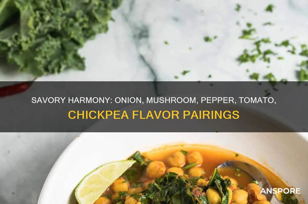 what flavors go well with onion mushroom pepper tomato chickpeas