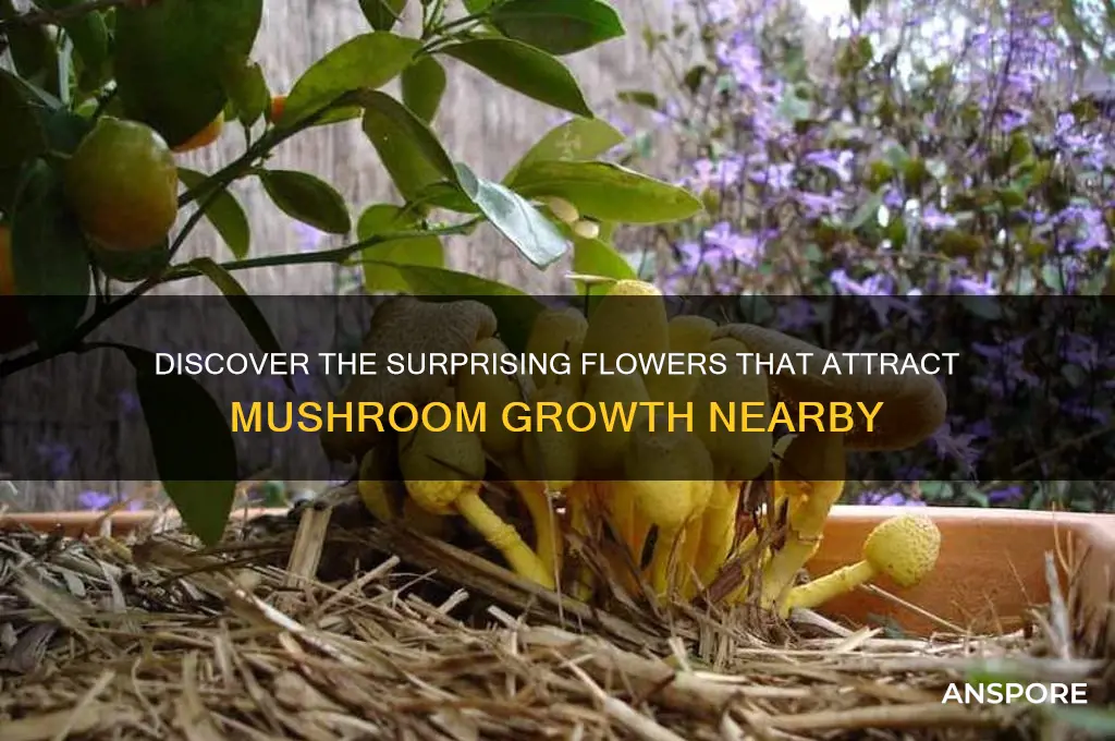 what flowers do mushrooms grow buy