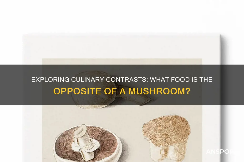 what food is the opposite of a mushroom