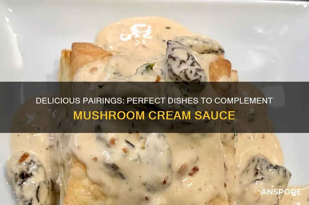 what goes great with a mushroom cream sauce