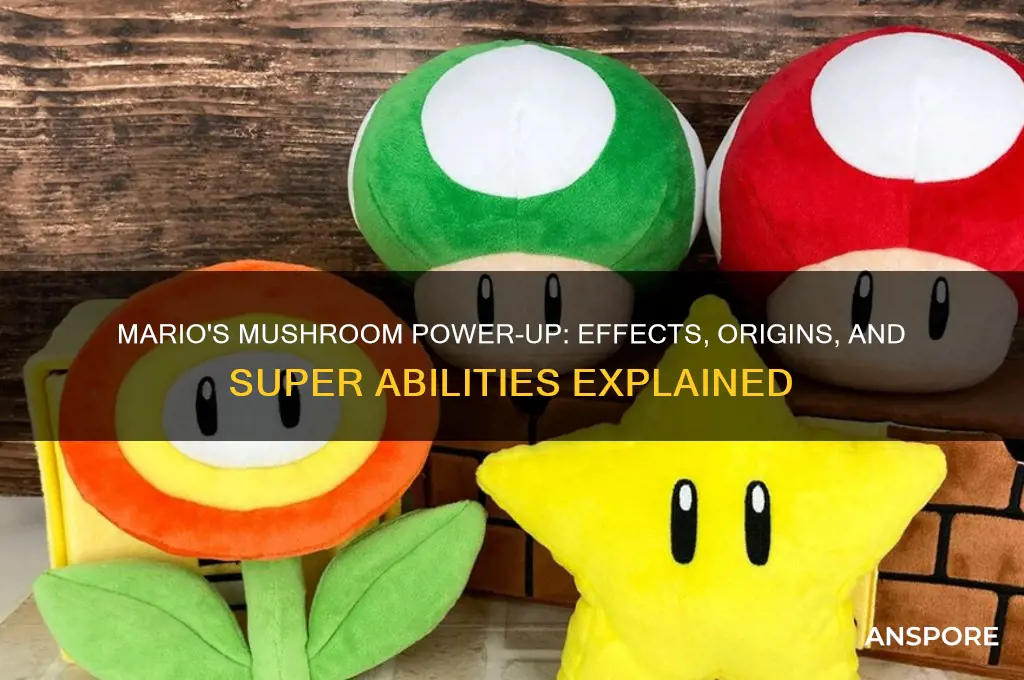 what happens when mario eats a mushroom