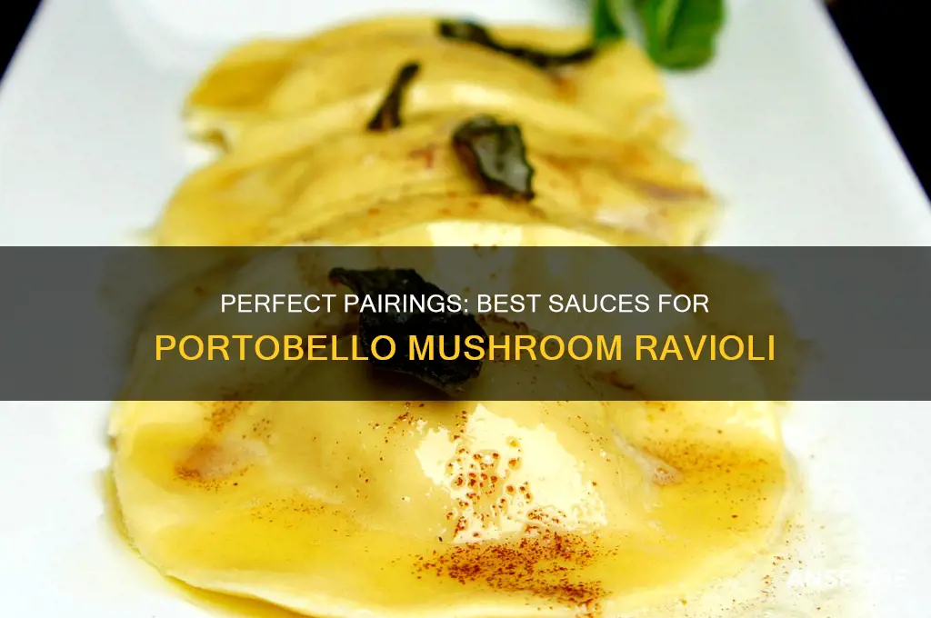 what is a good sauce with portobello mushroom ravioli