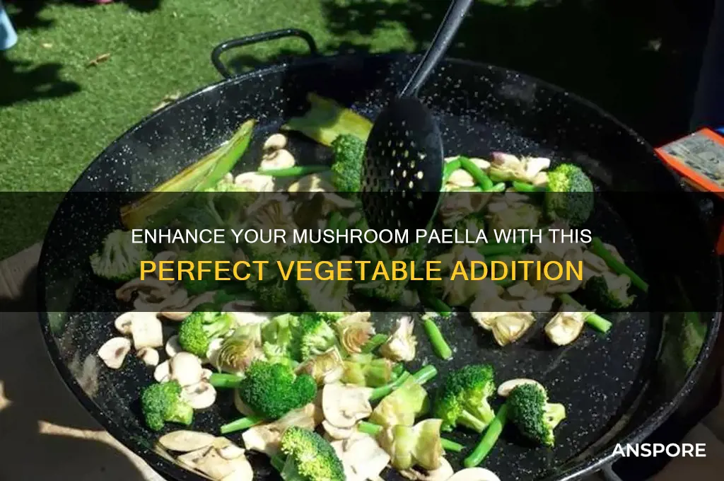 what is a good vegetable to add to mushroom paella