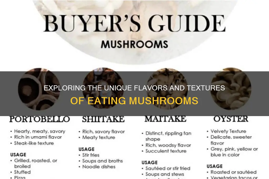 what is it like eating mushrooms