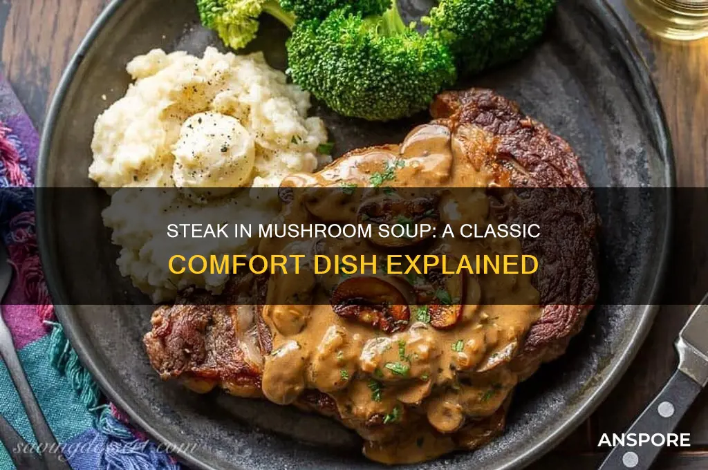 what is steak cooked in mushroom soup called