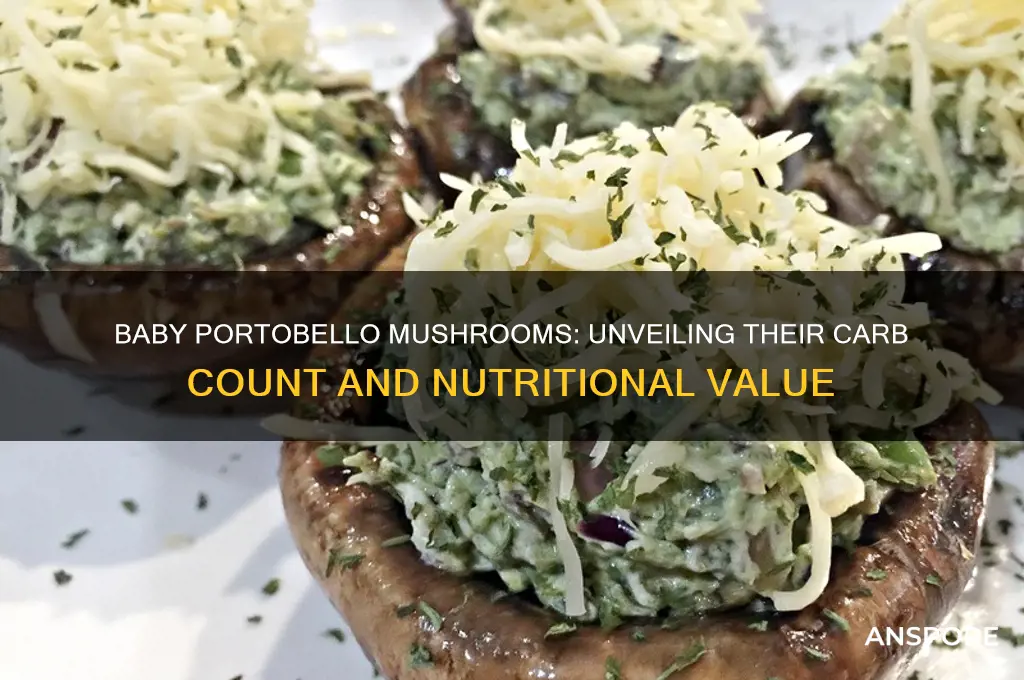 what is the carb count in baby portobello mushrooms