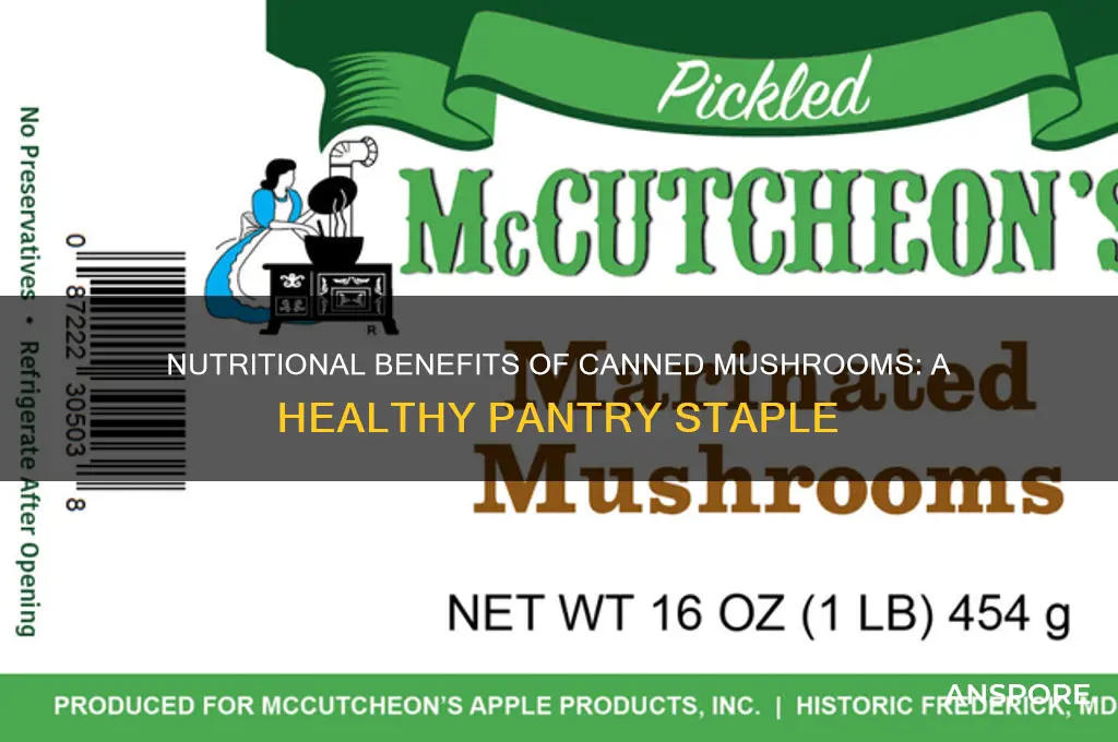 what is the nutritional value in canned mushrooms