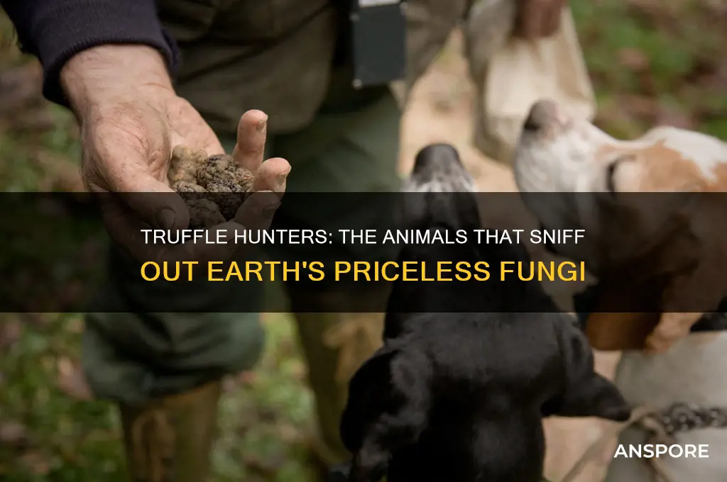 what kind of animal finds truffel mushrooms