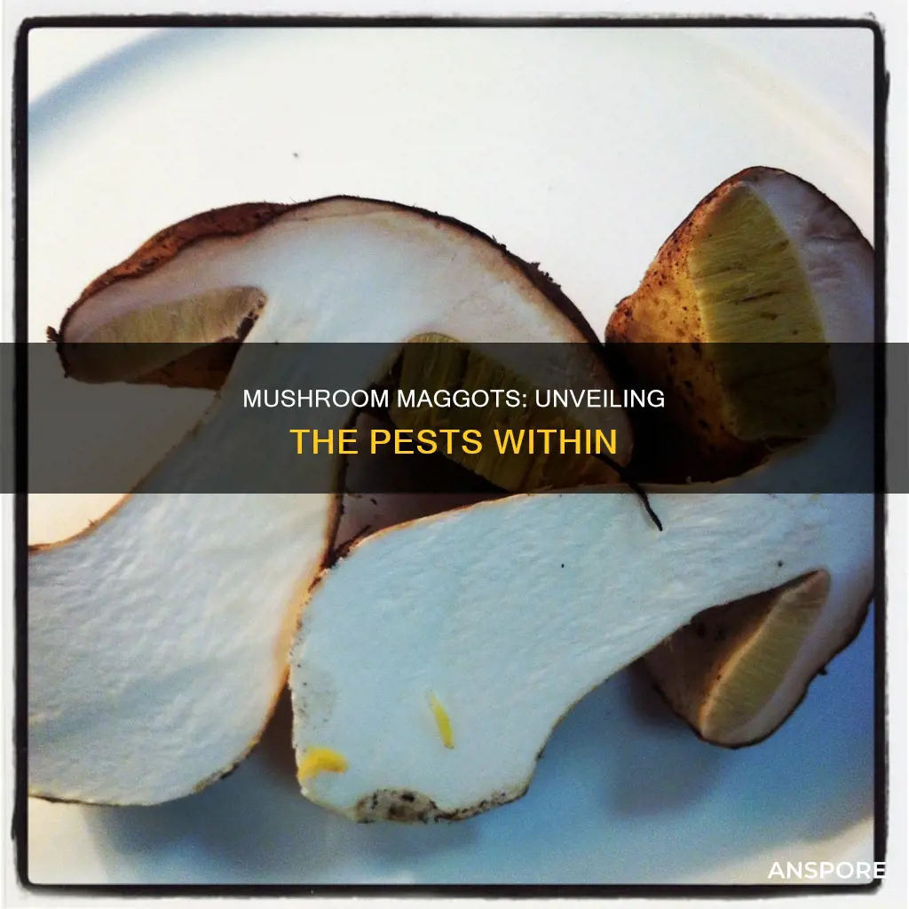 what maggots live in mushrooms