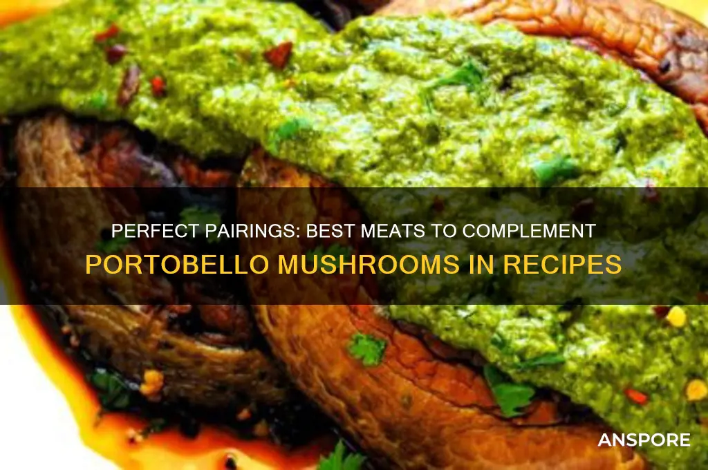 what meat goes with portobello mushrooms