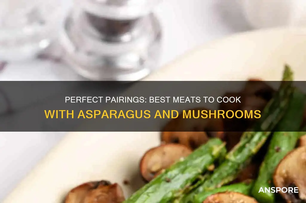 what meat to cook with asparagus and mushrooms