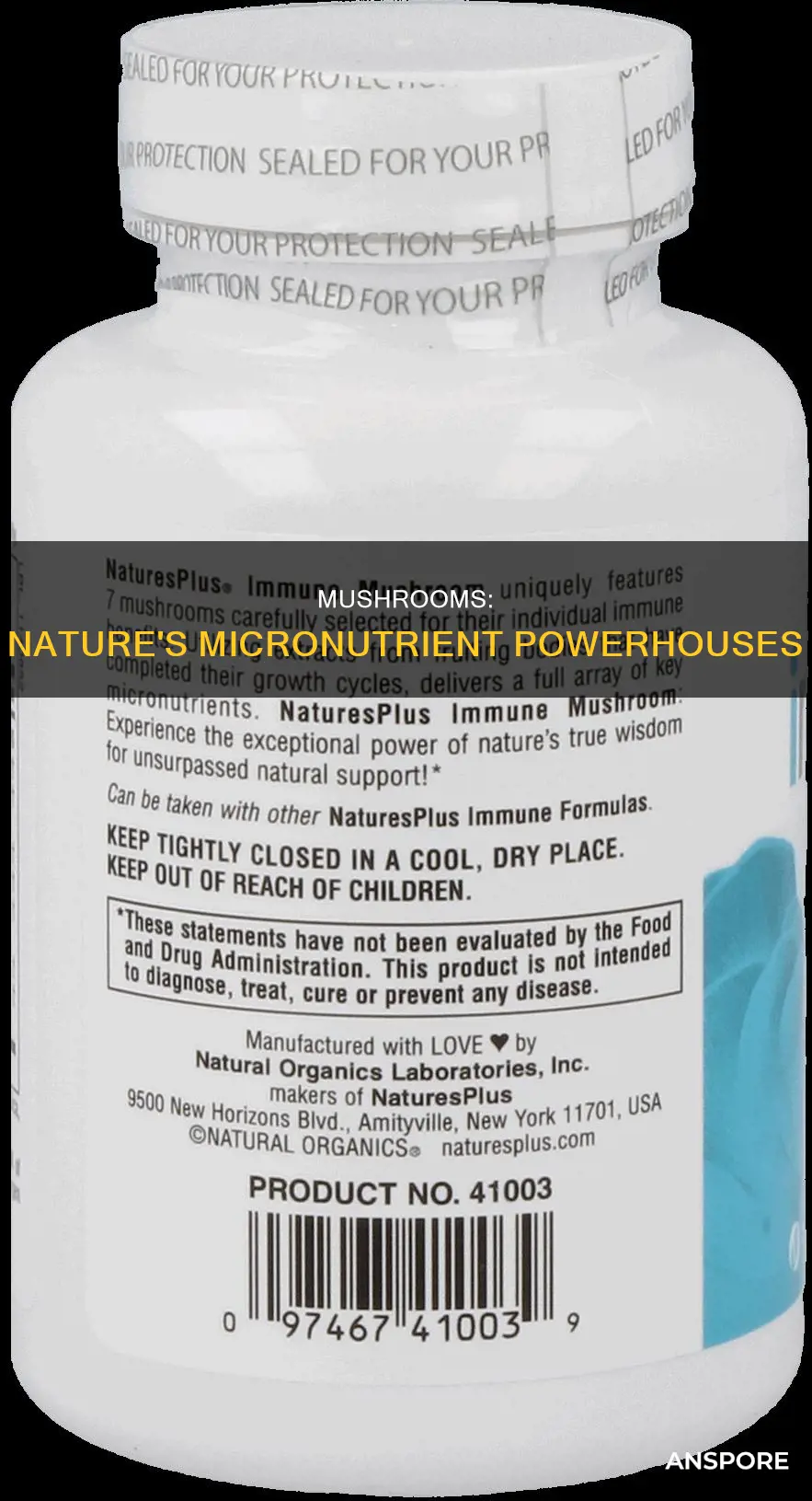 what micronutrients do mushrooms have