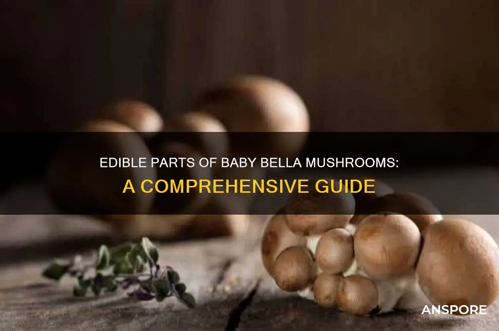 what parts of baby bella mushrooms can you eat