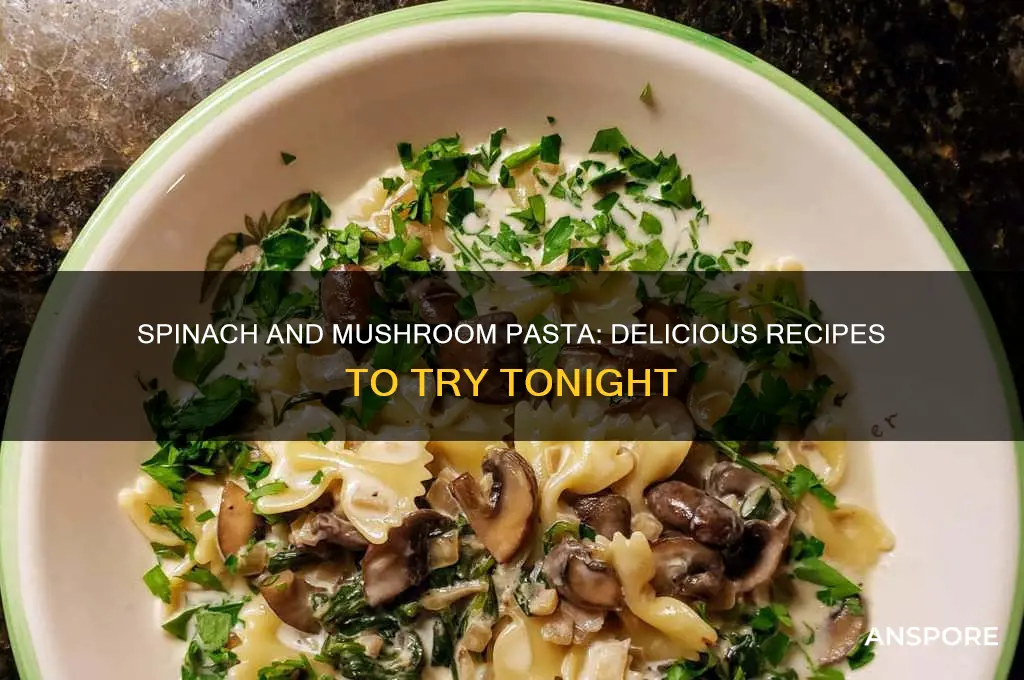 what pasta can i make with spinach and mushrooms