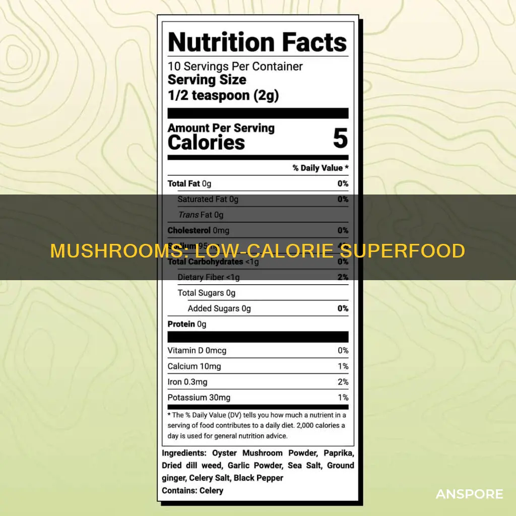 what percentage calories in mushroom