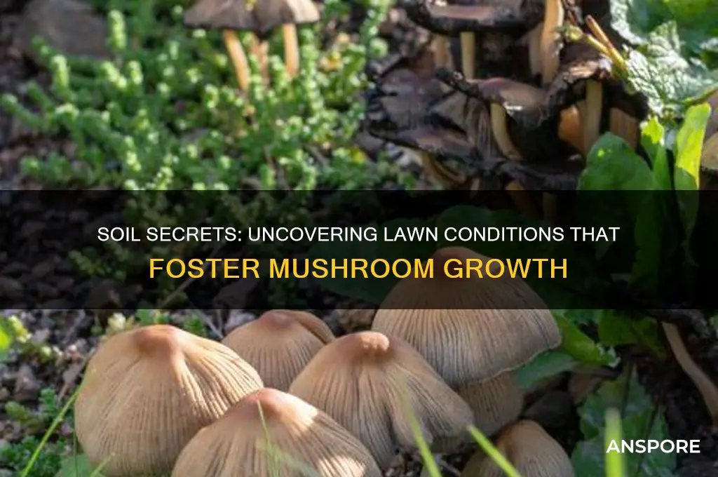 what soil content in lawns encourages mushrooms to grow