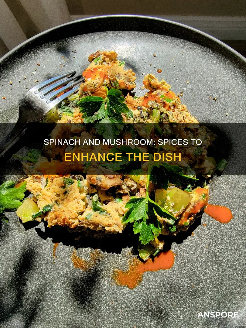 what spices with soinach mushroom