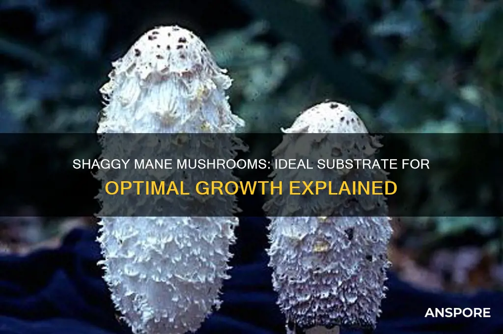 what substrate does shaggy mane mushrooms grow in